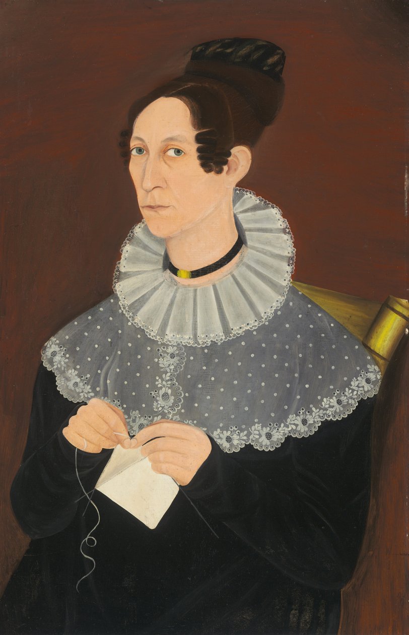 Sandsynligvis Sarah Cook Arnold Knitting af American 19th Century