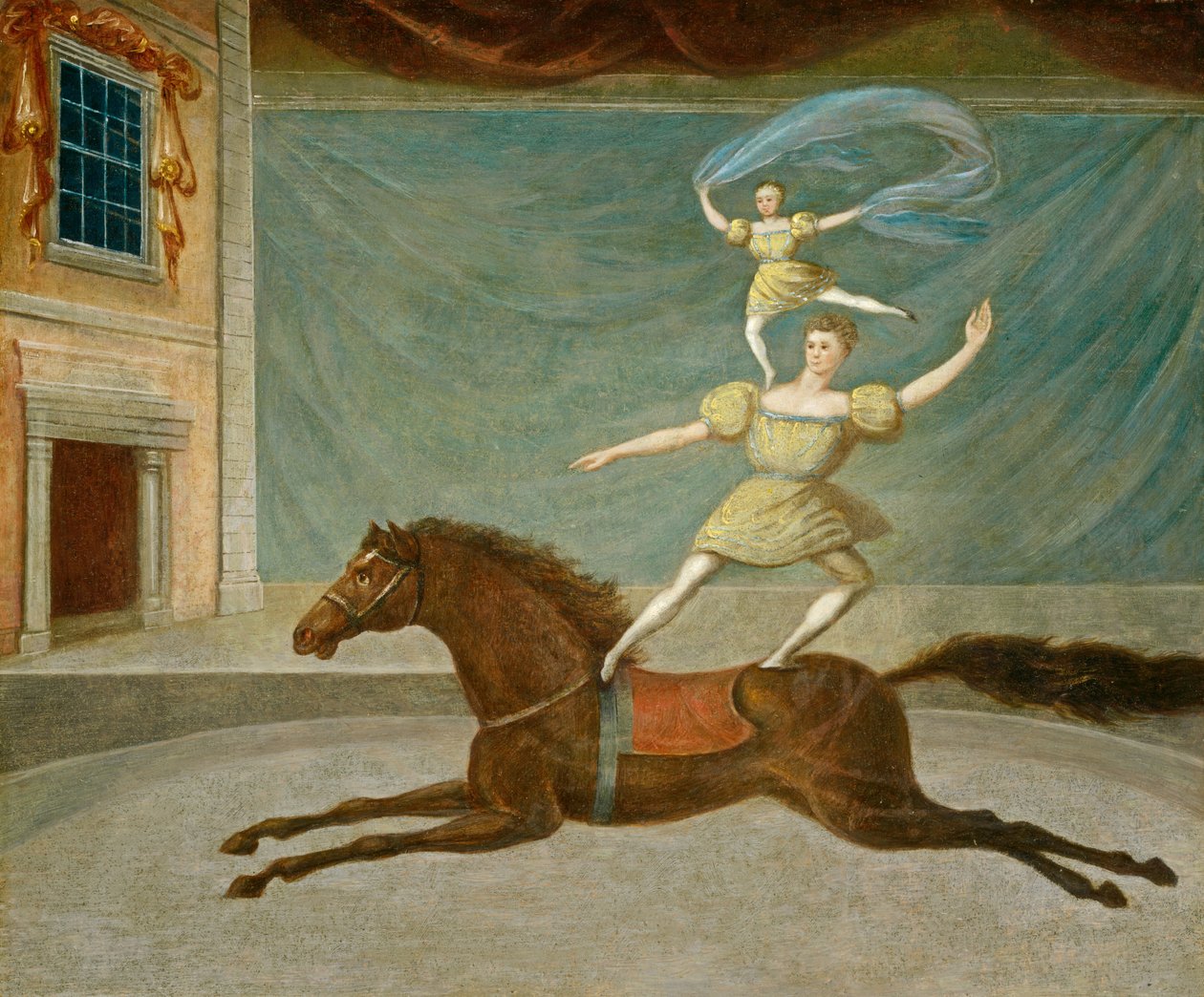 De beredne akrobater af American 19th Century