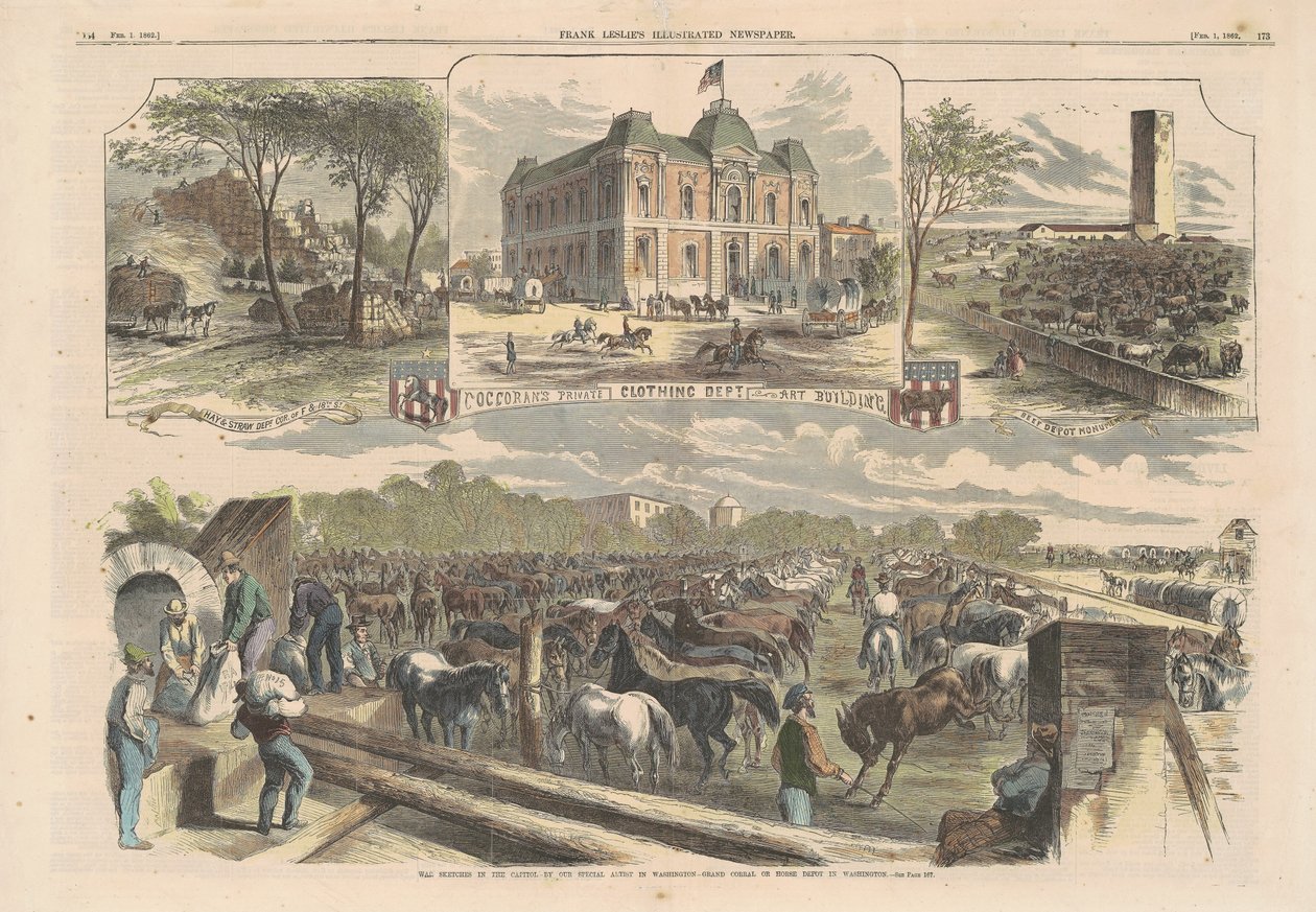 Krigsskitser i Hovedstaden af American 19th Century