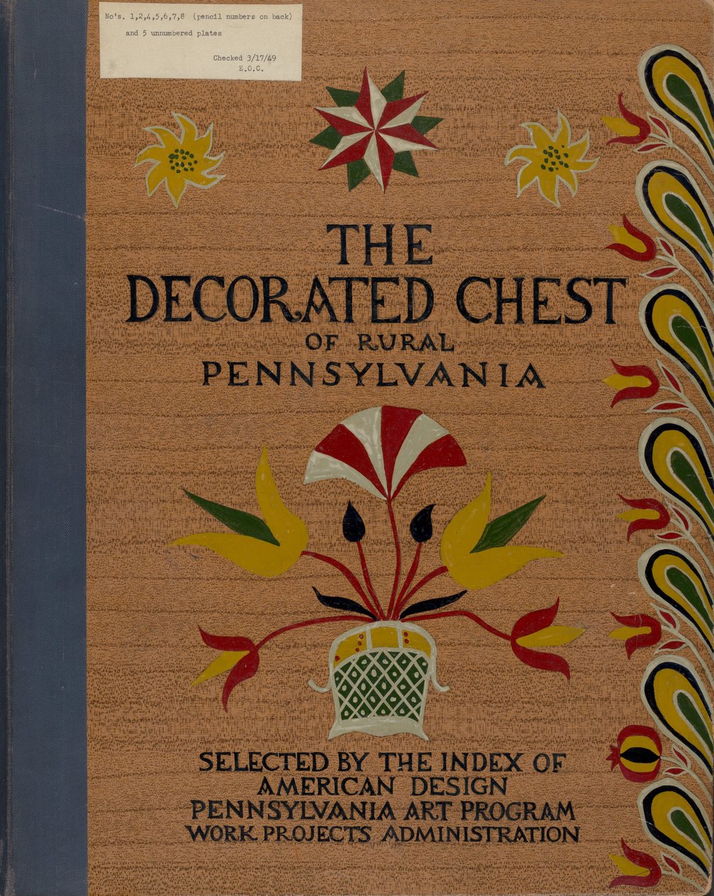 Cover for foreslået portefølje "Decorated Chests of Rural Pennsylvania" af American 20th Century