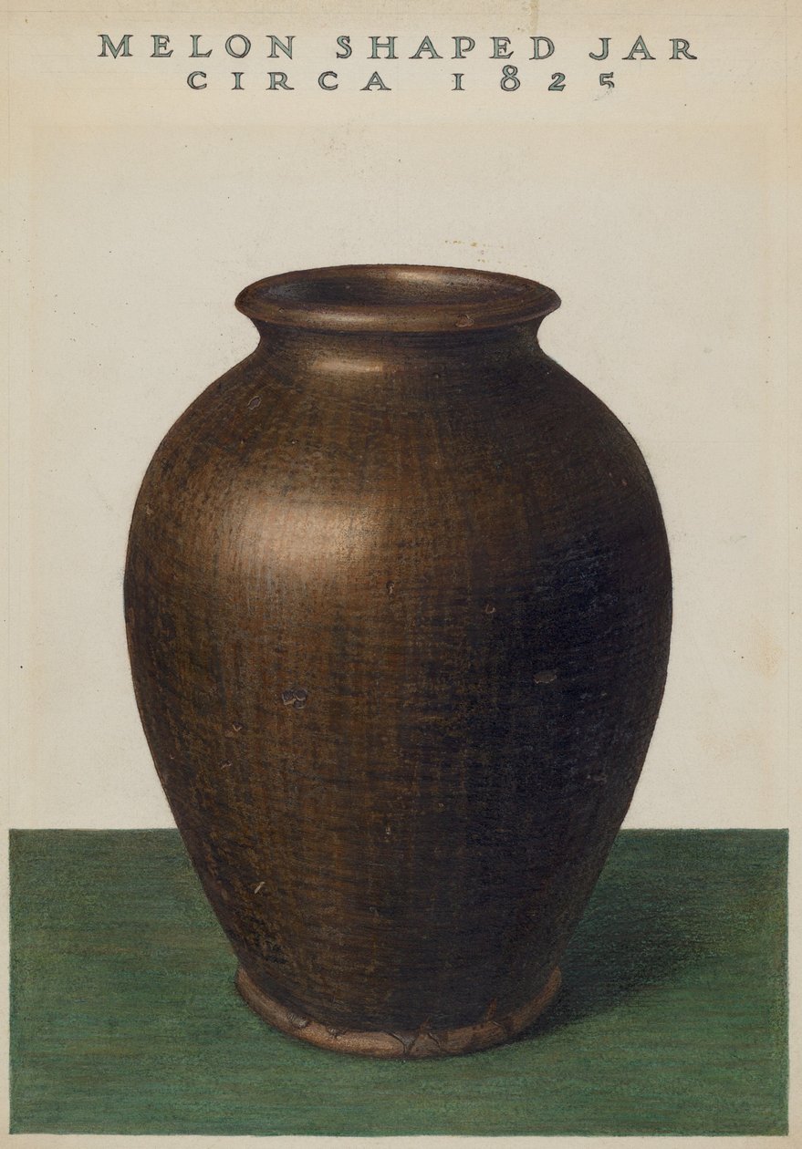 Melonformet krukke af American 20th Century