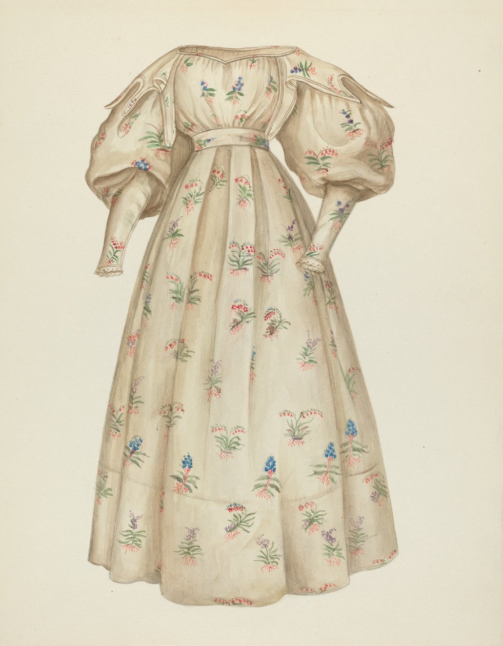 Muslin kjole af American 20th Century