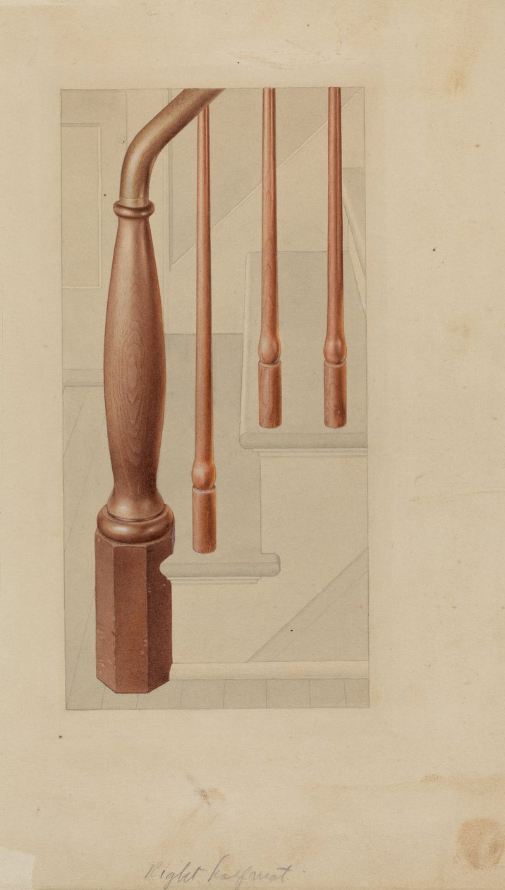 Newel Post af American 20th Century