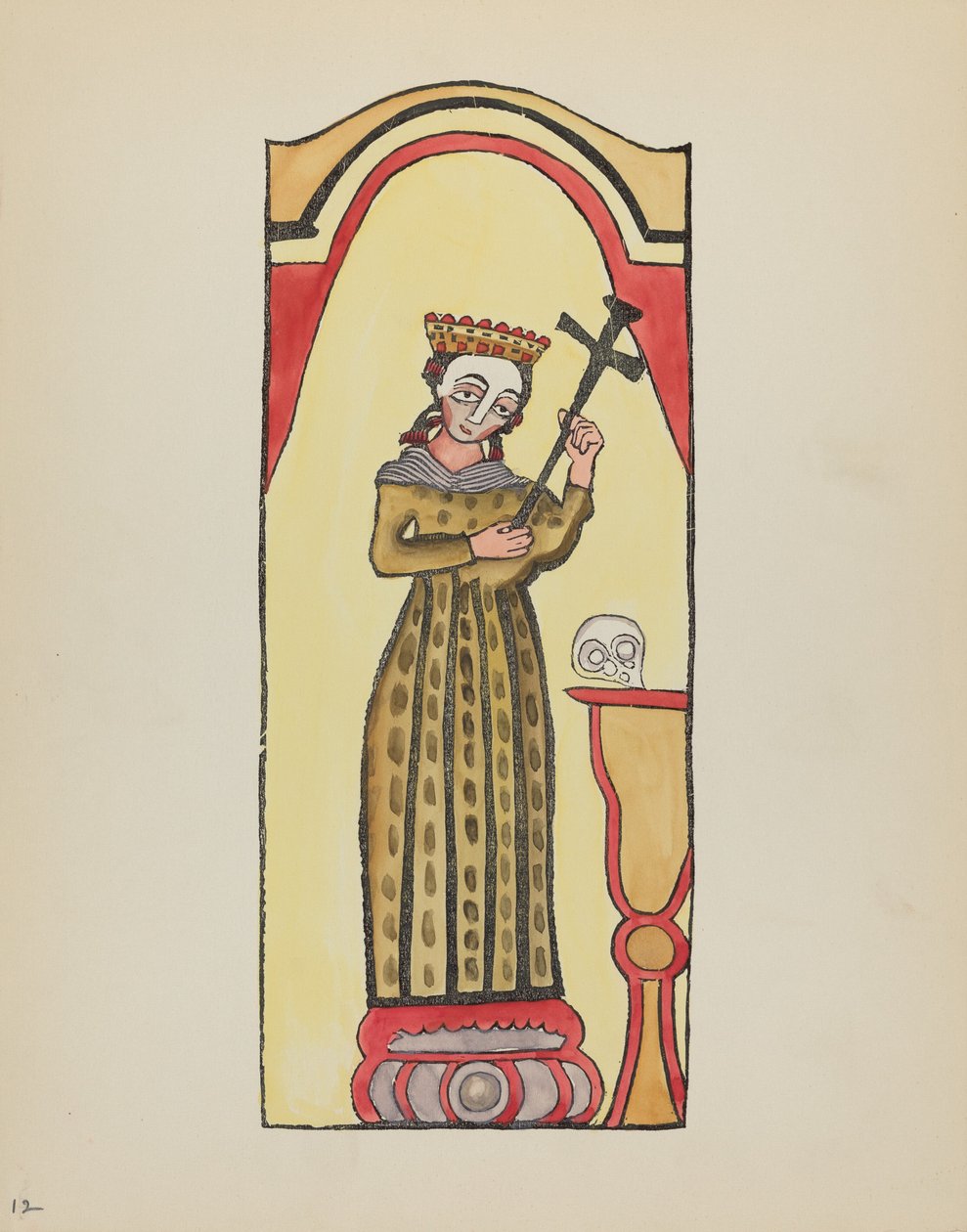 Plade 12: Saint Rita: Fra porteføljen "Spanske koloniale designs i New Mexico" af American 20th Century