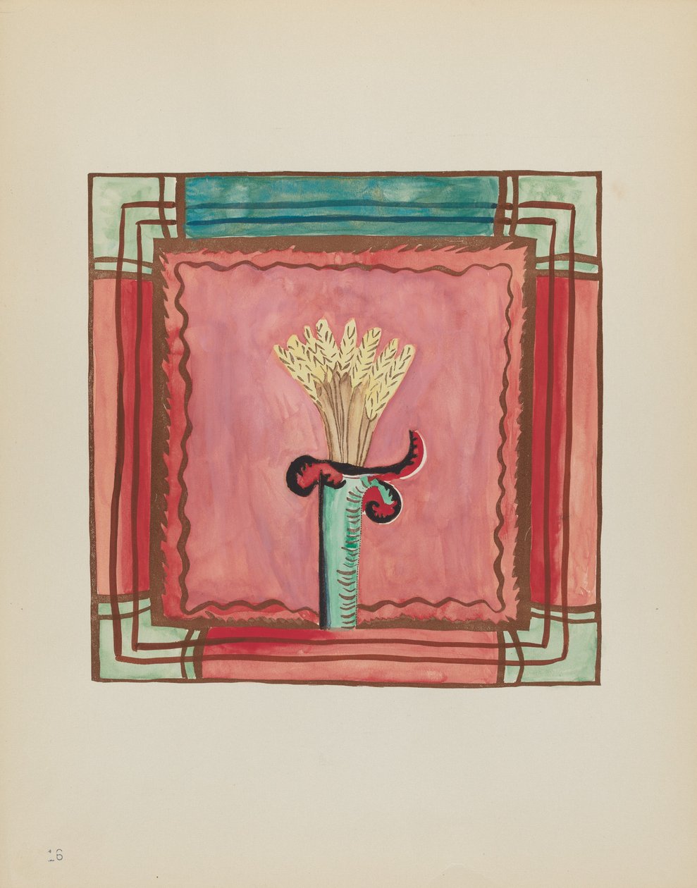 Plade 16: Alterpanel: Fra porteføljen "Spanish Colonial Designs of New Mexico" af American 20th Century
