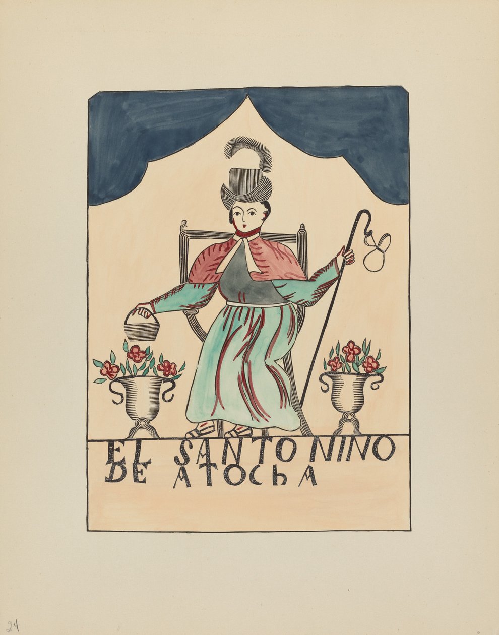 Plade 24: The Lost Child of Atocha: Fra porteføljen "Spanish Colonial Designs of New Mexico" af American 20th Century