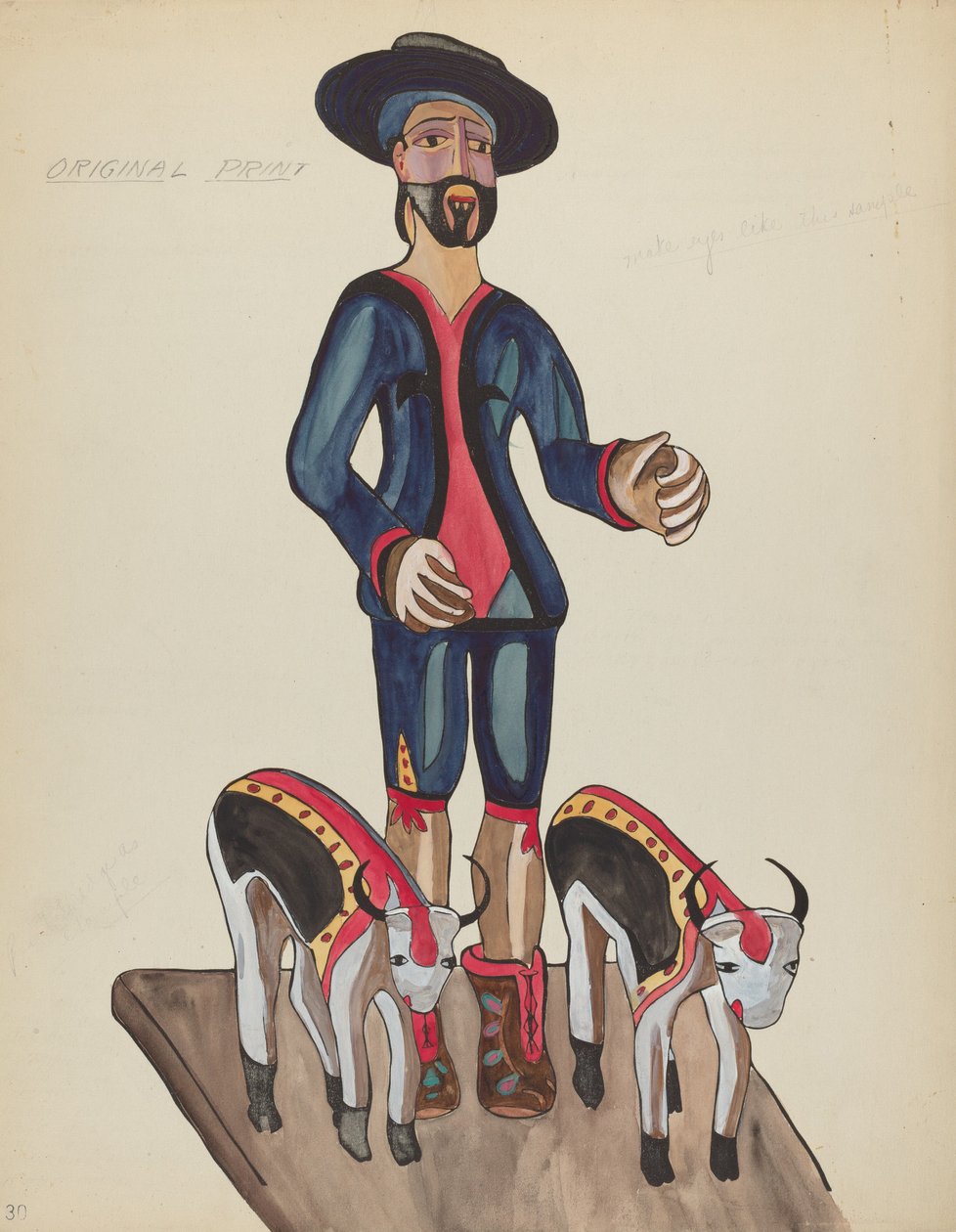 Plade 30: Saint Isidore: Fra porteføljen "Spanish Colonial Designs of New Mexico" af American 20th Century