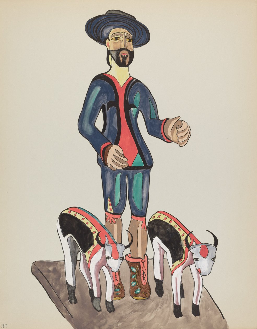 Plade 30: Saint Isidore: Fra porteføljen "Spanish Colonial Designs of New Mexico" af American 20th Century