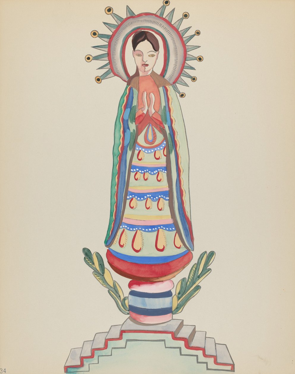 Plade 34: Our Lady of Light: Fra porteføljen "Spanish Colonial Designs of New Mexico af American 20th Century