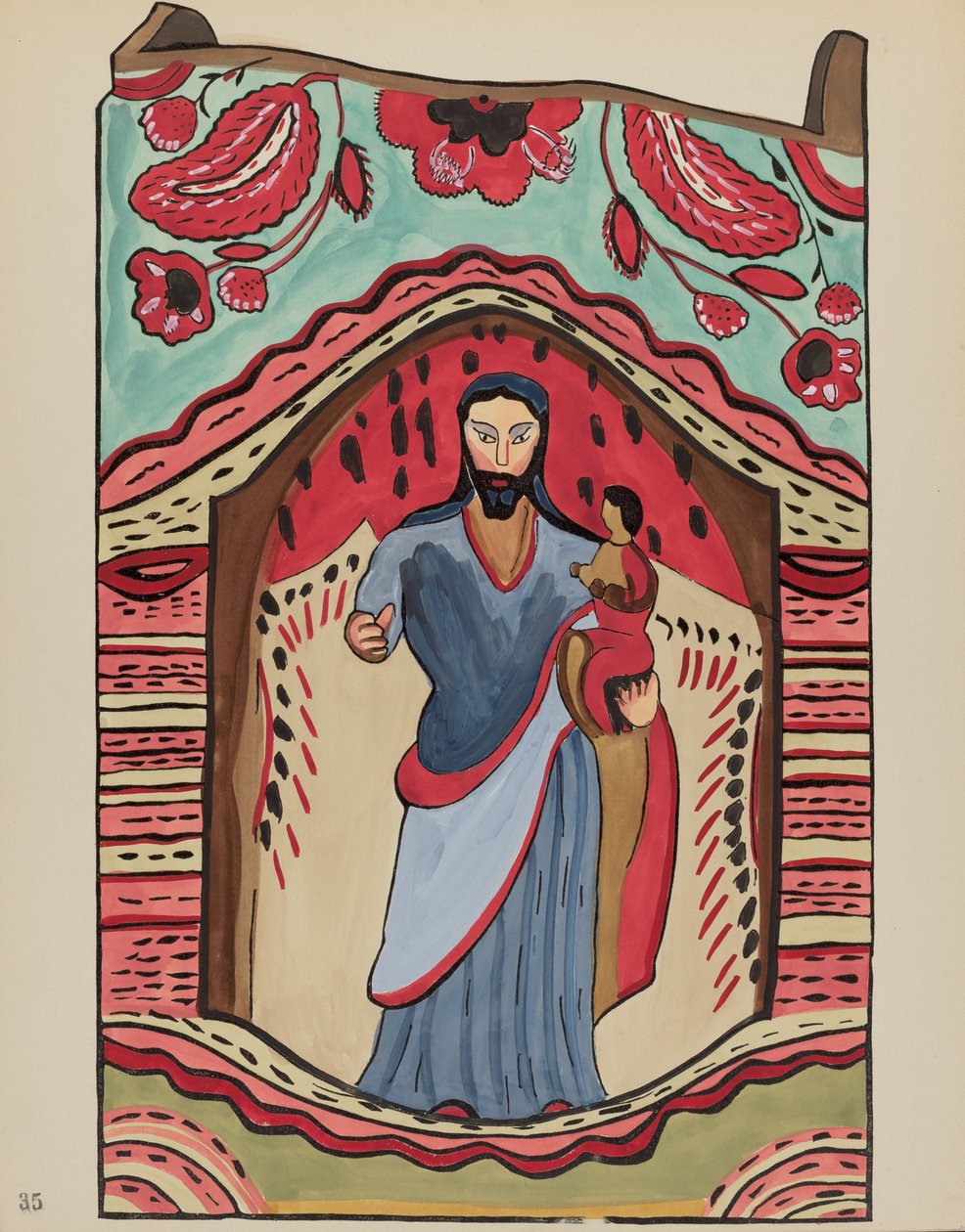 Plade 35: St. Joseph: Fra Portfolio "Spanish Colonial Designs of New Mexico af American 20th Century