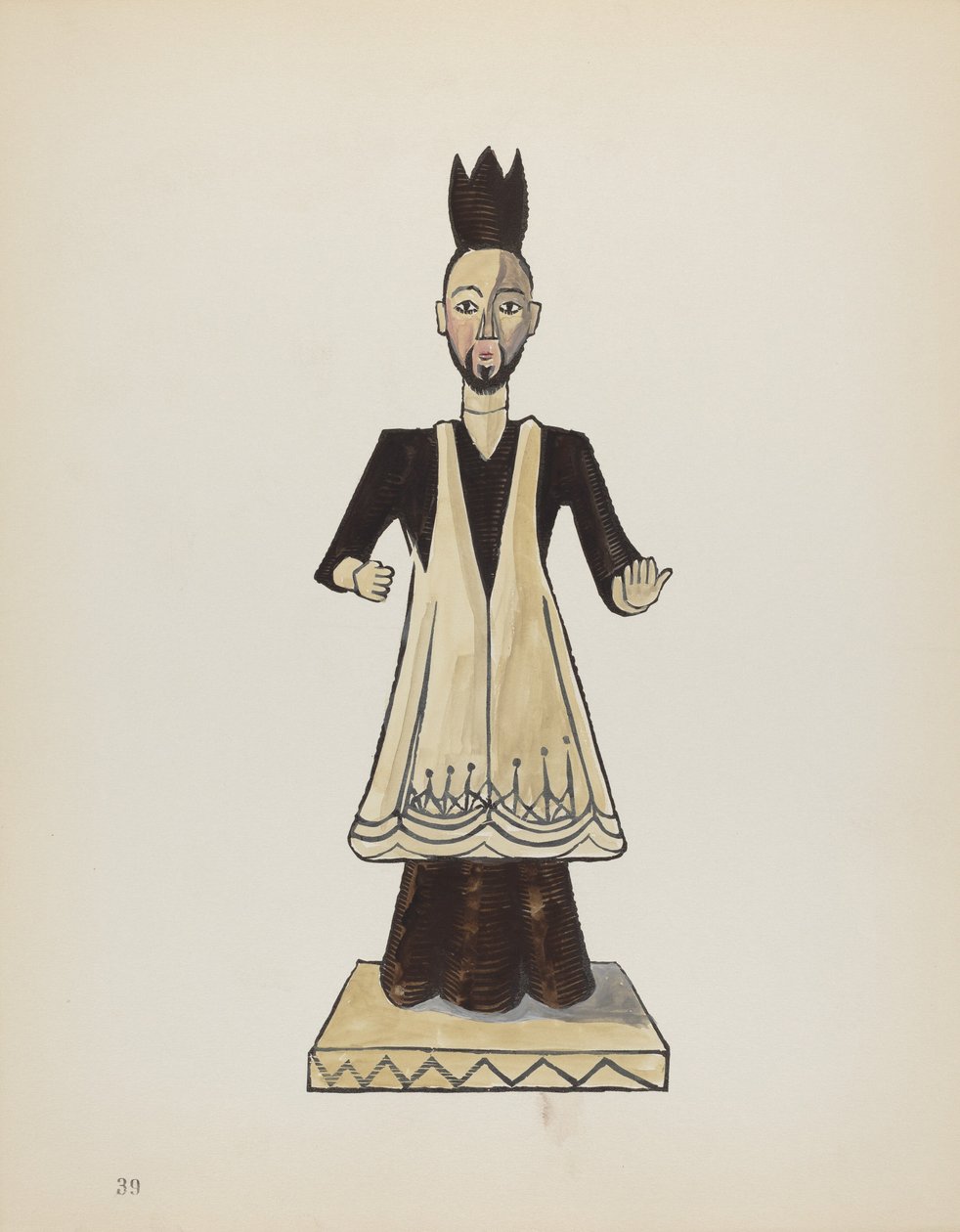 Plade 39: Saint John Nepomuk: Fra porteføljen "Spanish Colonial Designs of New Mexico" af American 20th Century