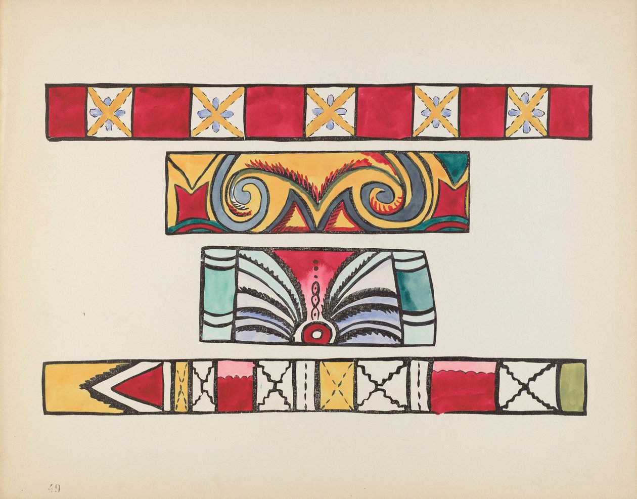 Plade 49: Diverse Design: Fra Portfolio "Spanish Colonial Designs of New Mexico" af American 20th Century