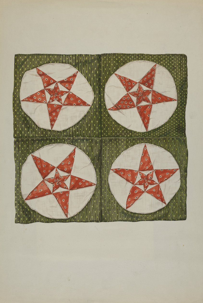 Quiltblokke - Applique Star af American 20th Century