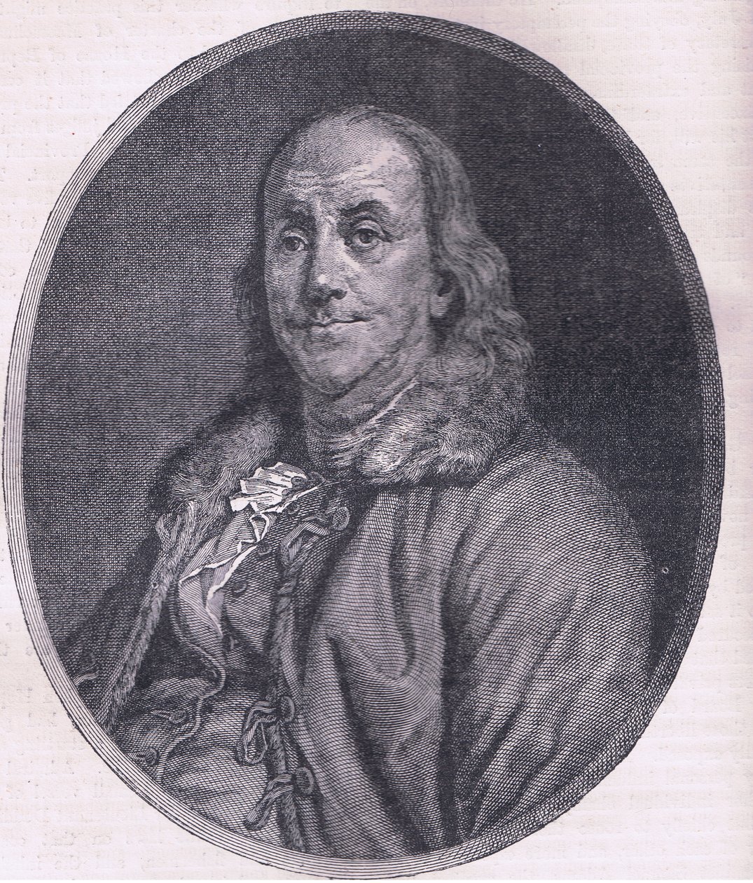 Benjamin Franklin, illustration fra Cassells History of the United States udgivet af Cassell, Petter & Galpin, ca. 1900 (litho) af American English school