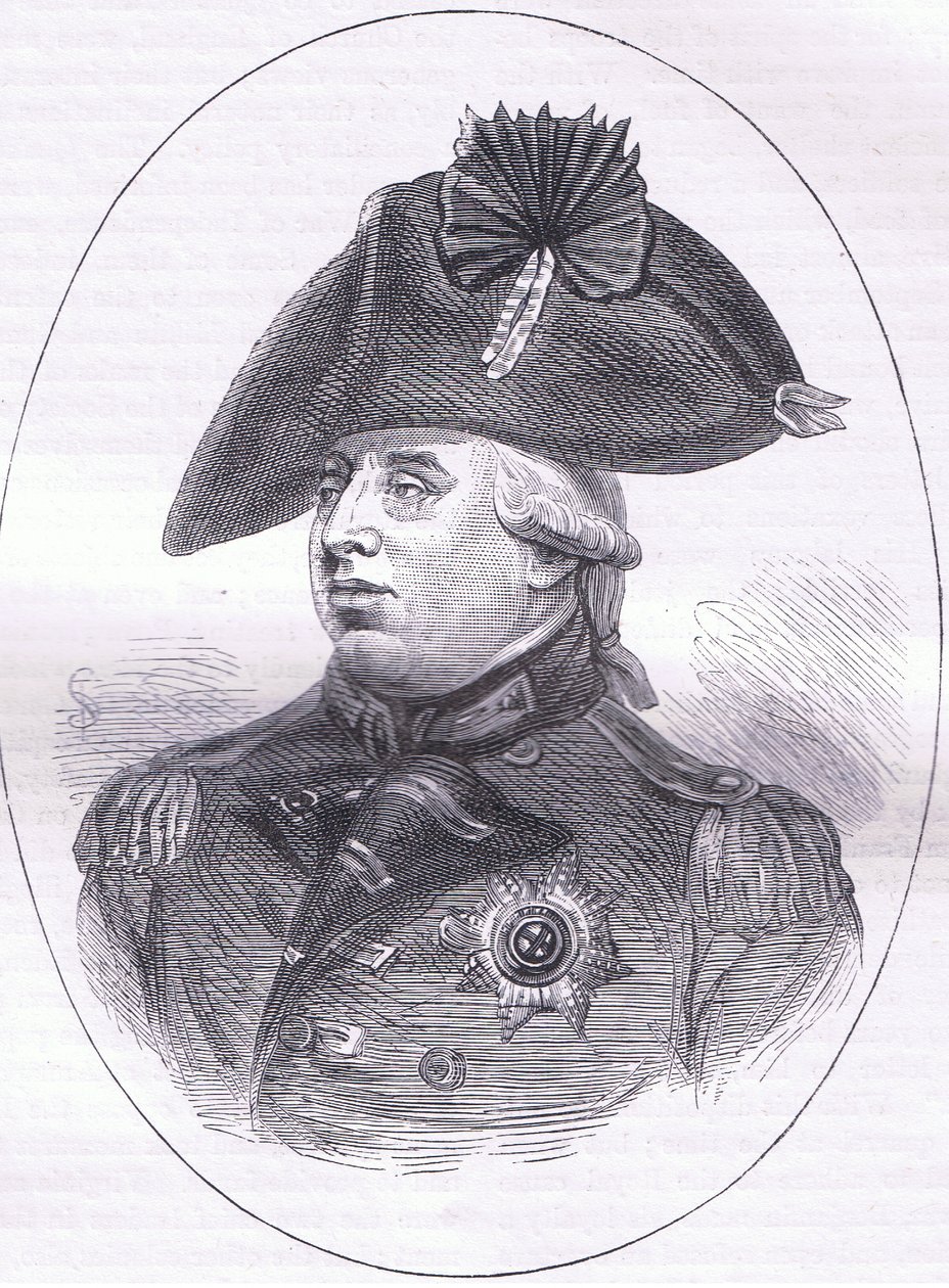 King George III, illustration fra Cassells History of the United States udgivet af Cassell, Petter & Galpin, ca. 1900 (litho) af American English school