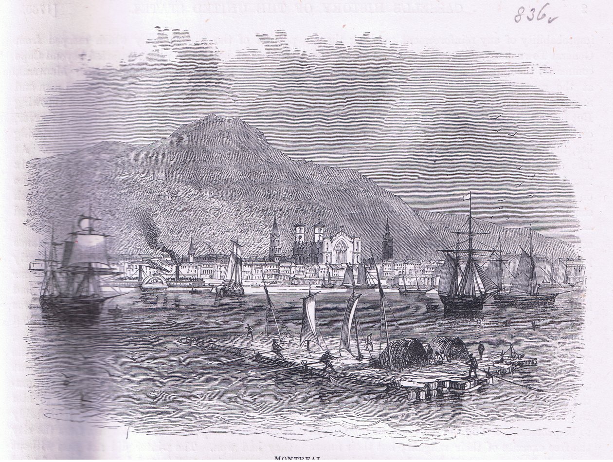 Montreal, illustration fra Cassells History of the United States udgivet af Cassell, Petter & Galpin, ca. 1900 (litho) af American English school