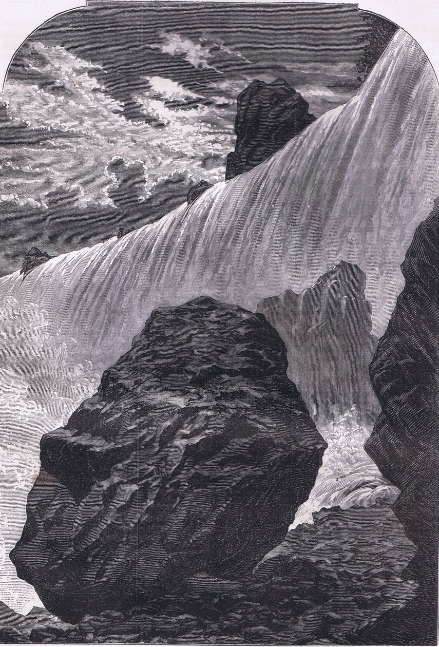Niagara Falls, illustration fra Cassells History of the United States udgivet af Cassell, Petter & Galpin, ca. 1900 (litho) af American English school