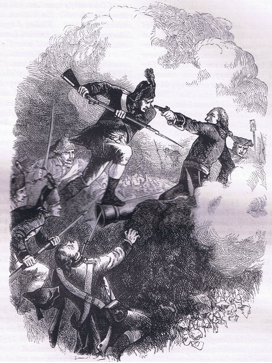 Angrebet på Stony Point, illustration fra Cassells History of the United States udgivet af Cassell, Petter & Galpin, ca. 1900 (litho) af American English school