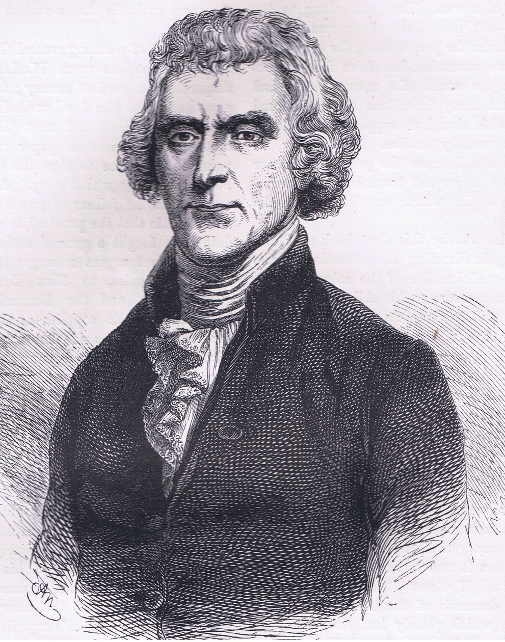 Thomas Jefferson, illustration fra Cassells History of the United States udgivet af Cassell, Petter & Galpin, ca. 1900 (litho) af American English school