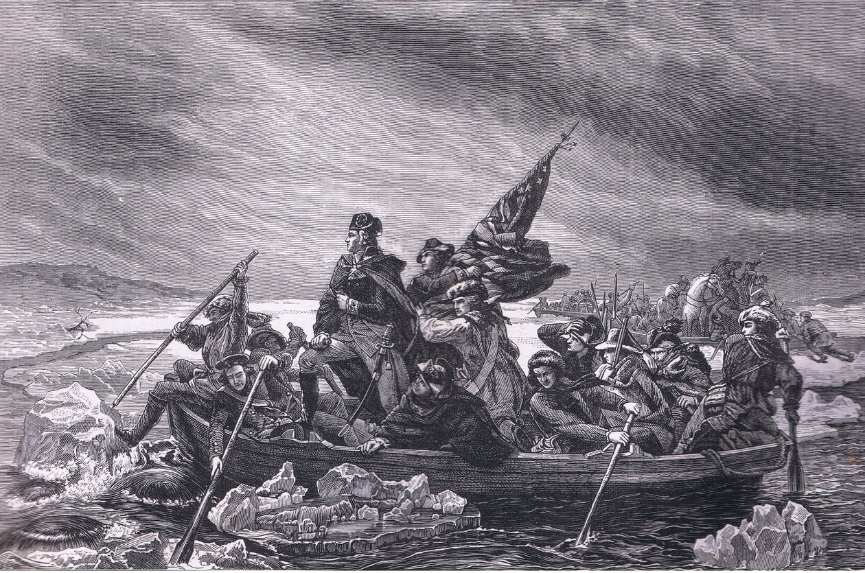 Washington krydser Delaware, illustration fra Cassells History of the United States udgivet af Cassell, Petter & Galpin, ca. 1900 (litho) af American English school