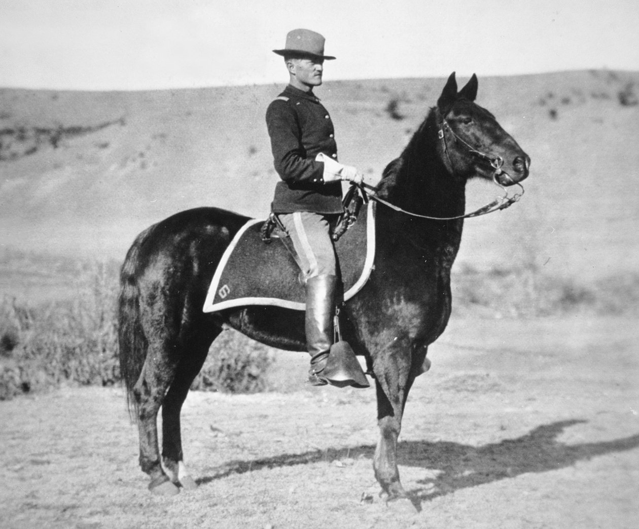 2. løjtnant John J. Pershing (1860-1948) 6. amerikanske kavaleriregiment af American Photographer