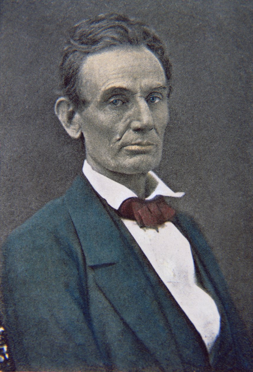 Abraham Lincoln (1809-65) ca. 1860 (tonet foto) af American Photographer