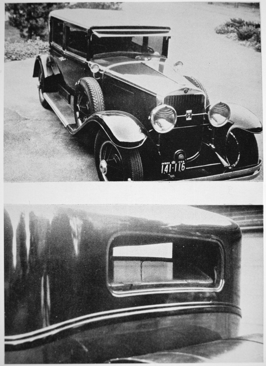 Al Capones (1899-1947) pansrede cadillac (s/h foto) af American Photographer