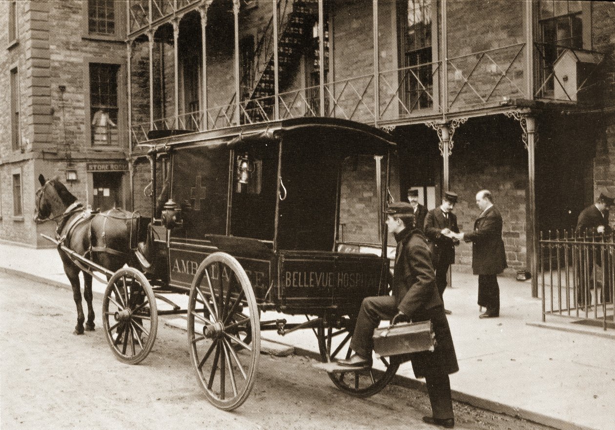 En ambulance på Bellevue Hospital, New York City, 1896 af American Photographer