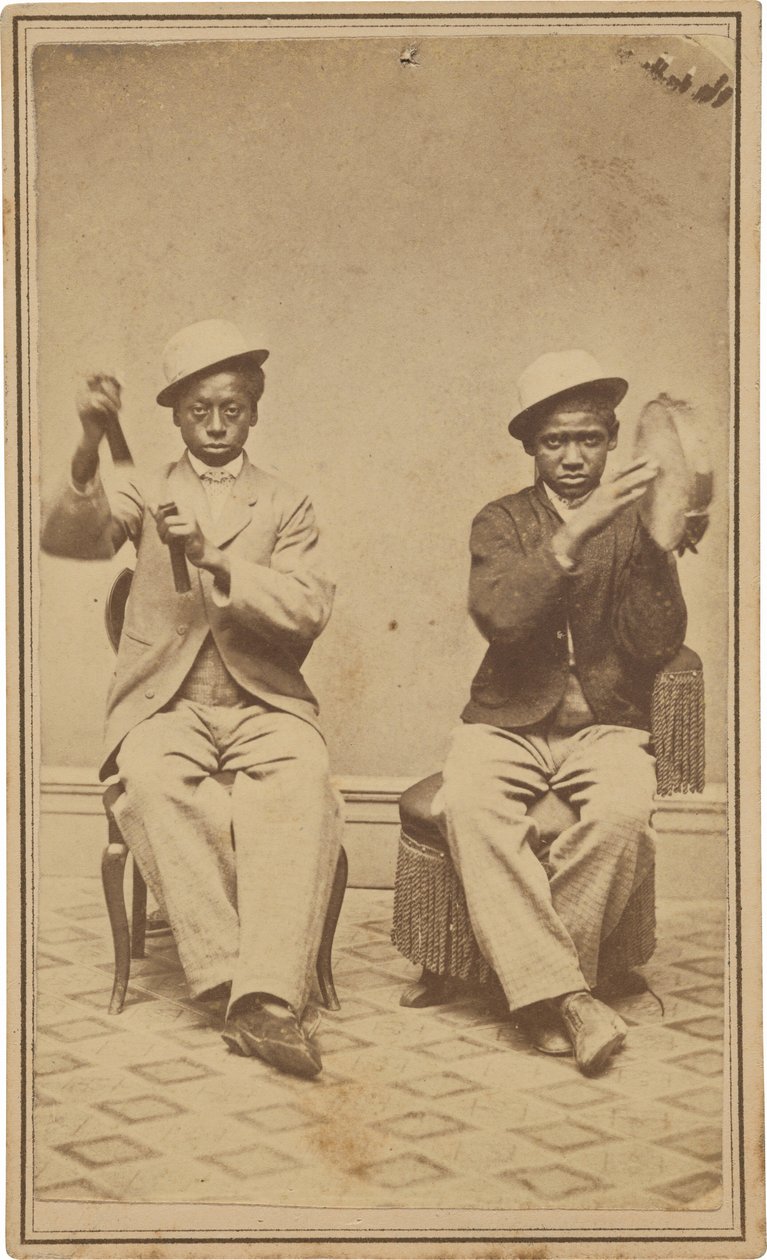 "Klokkedrenge i Barrett House, Burlington, Iowa", ca. 1863 (foto) af American Photographer