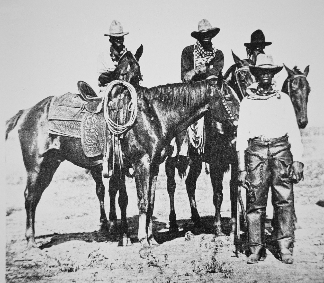 Sorte cowboys i Bonham, Texas, ca. 1890 (s/h-foto) af American Photographer