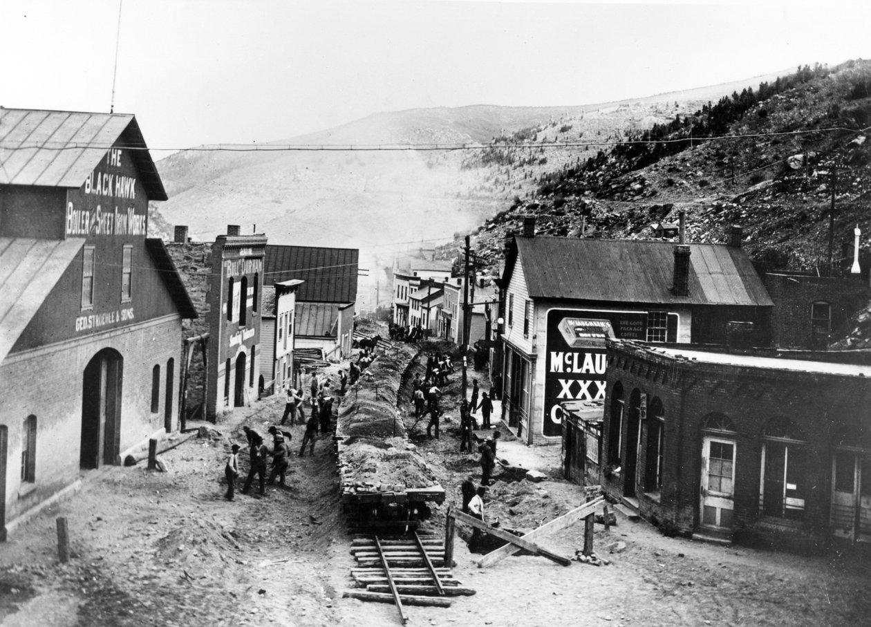 Black Hawk, oversvømmelse, ca. 1895 af American Photographer
