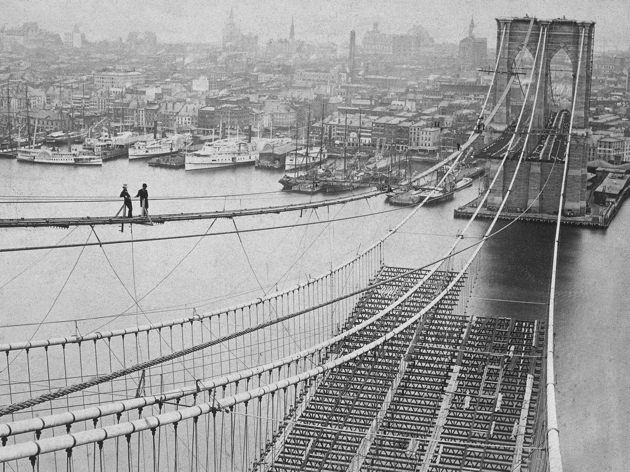 Brooklyn Bridge, 1883 af American Photographer