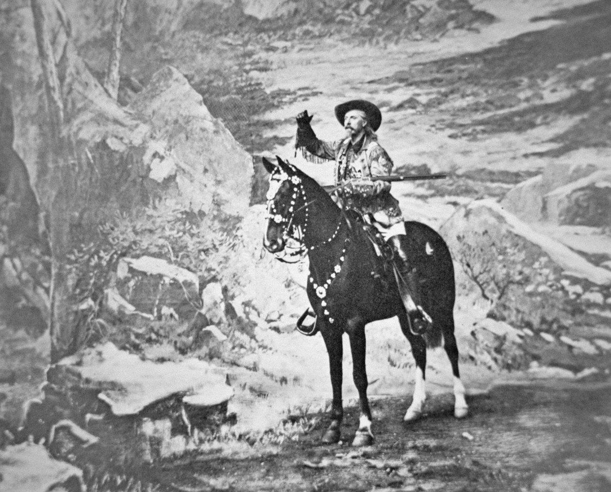 Buffalo Bill Cody (1846-1917) (s/h-billede) af American Photographer