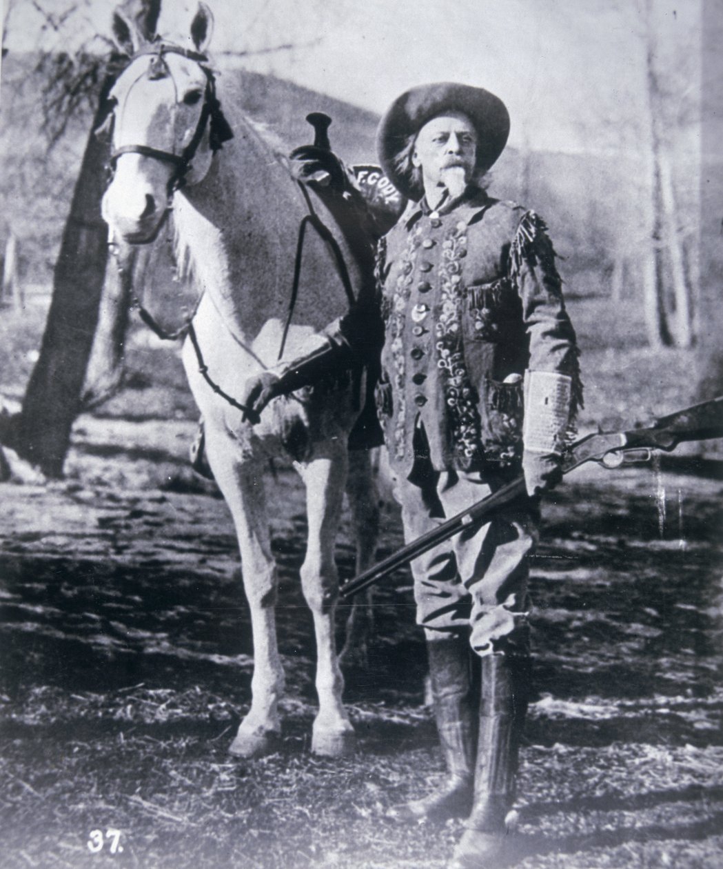 Buffalo Bill Cody (1846-1917) i sine sidste år (s/h foto) af American Photographer