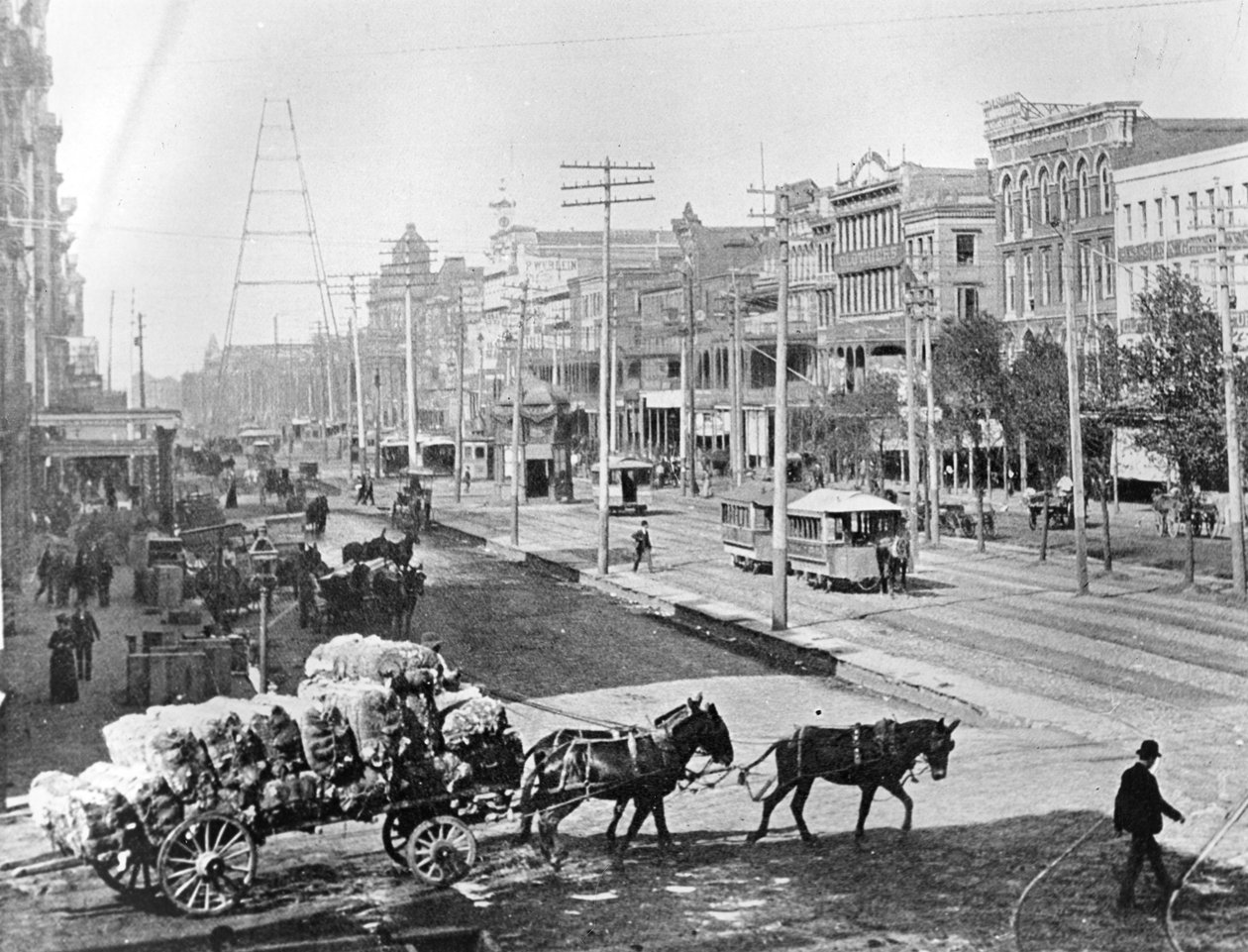 Canal Street, New Orleans, Louisiana, ca. 1890 (s/h-foto) af American Photographer