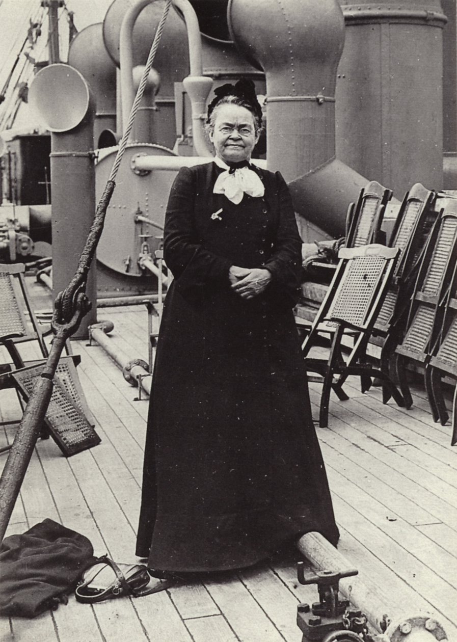 Carrie Nation (1846-1911), amerikansk radikal afholdsforkæmper, ca. 1905 (s/h-foto) af American Photographer
