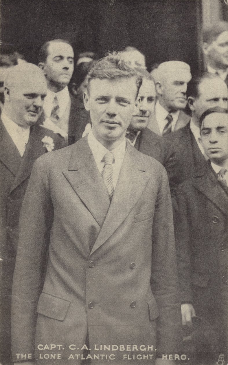 Charles Lindbergh, amerikansk flyver, der foretog den første transatlantiske soloflyvning af American Photographer