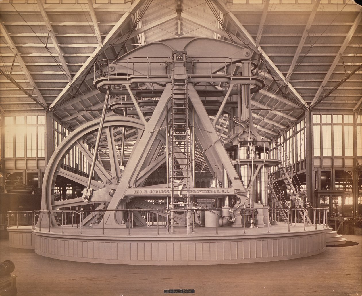 Corliss Engine, Centennial International Exhibition, Philadelphia, 1876 (albumin print) af American Photographer