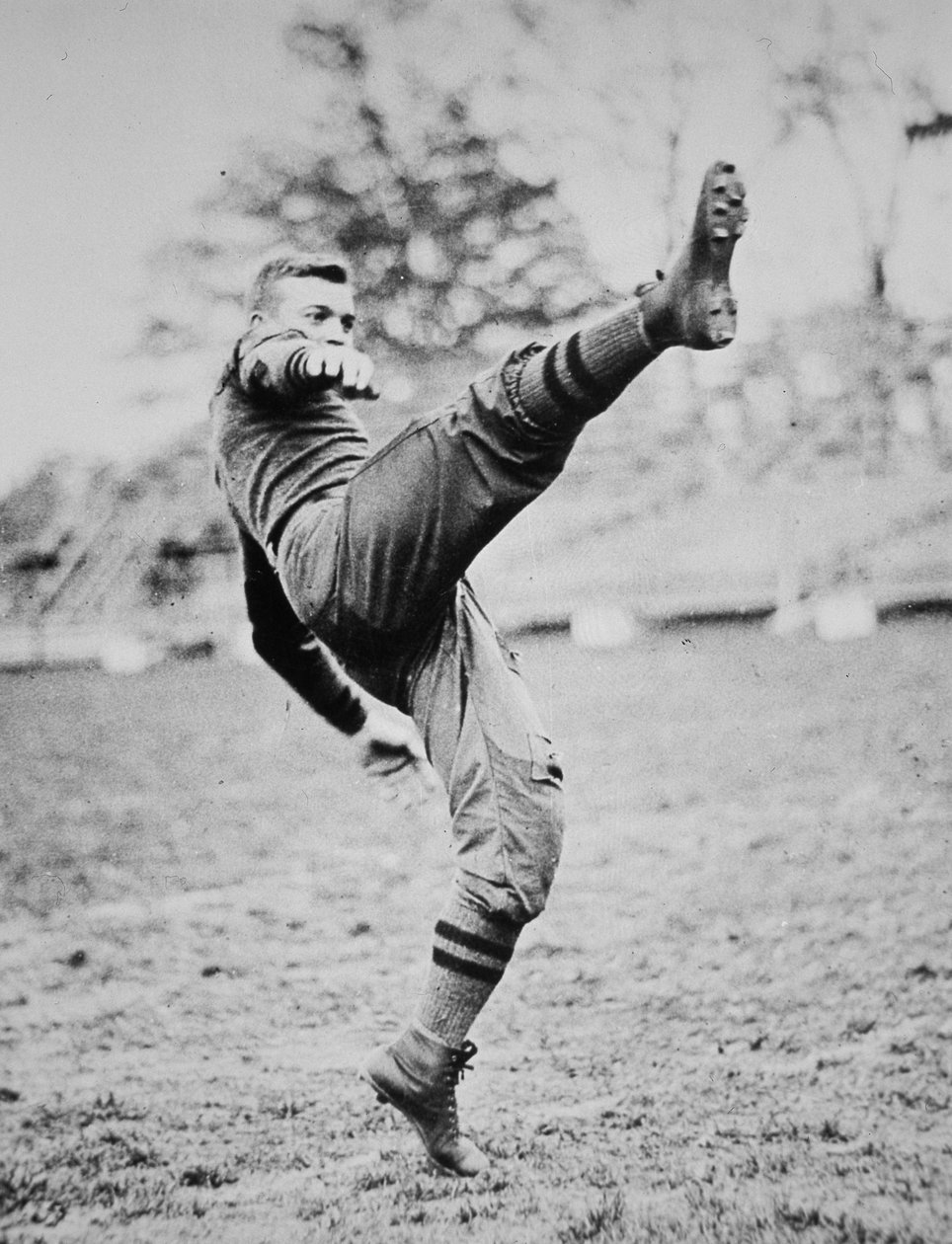 Dwight D. Eisenhower som kadetfodboldspiller ved West Point Academy, New York af American Photographer