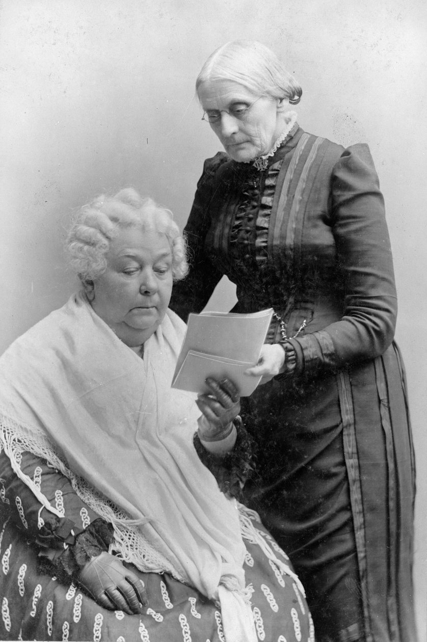 Elizabeth Cady Stanton med sin ven Susan B. Anthony, ca. 1900 af American Photographer