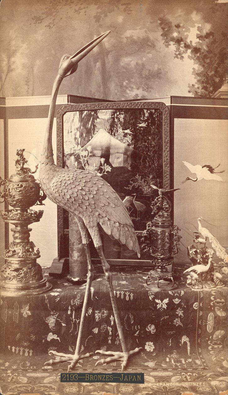 Udstilling af japanske bronzer, fugle, Centennial International Exhibition, Philadelphia af American Photographer