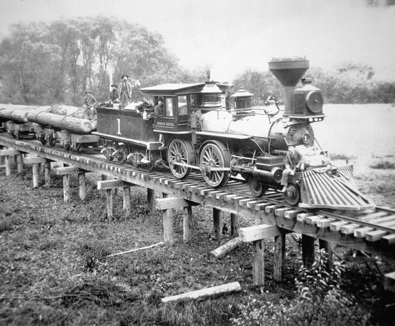 Godstog, Coss County, Oregon, ca. 1880 (s/h-foto) af American Photographer