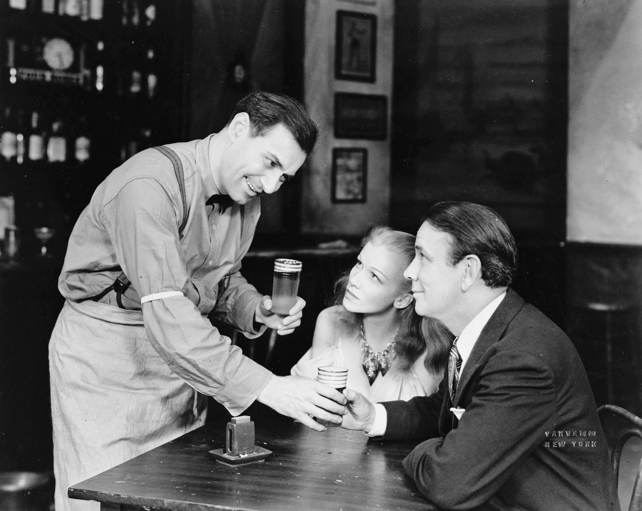 Gene Kelly, Julie Haydon og Eddie Dowling i en scene fra American Theatre Guilds sceneproduktion af Time of Your Life, 1939-40 af American Photographer