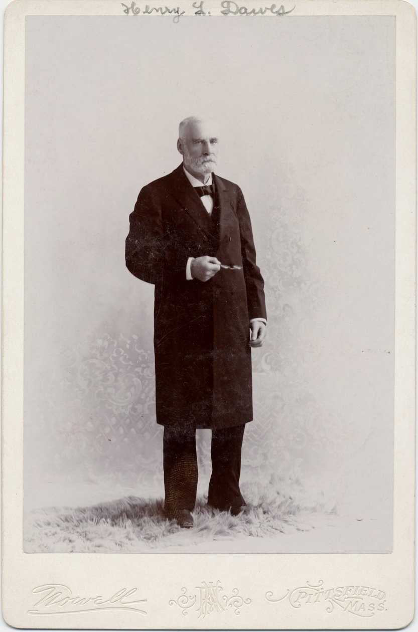 Henry Laurens Dawes (1816-1903), amerikansk senator, foto af Nowell, Pittsfield, Massachusetts (albumfoto) af American Photographer