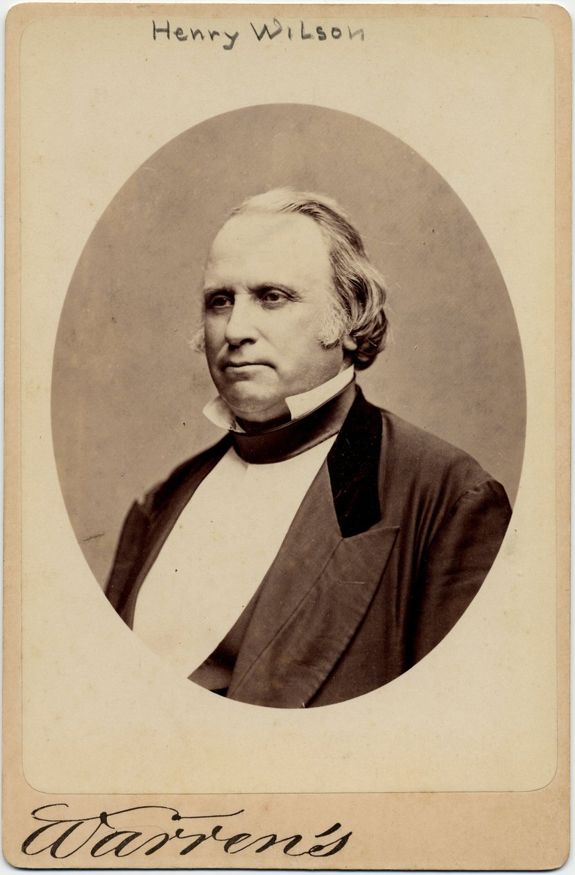 Henry Wilson (1812-75), 18. vicepræsident i USA; foto af George Warren, Boston (albumfoto) af American Photographer