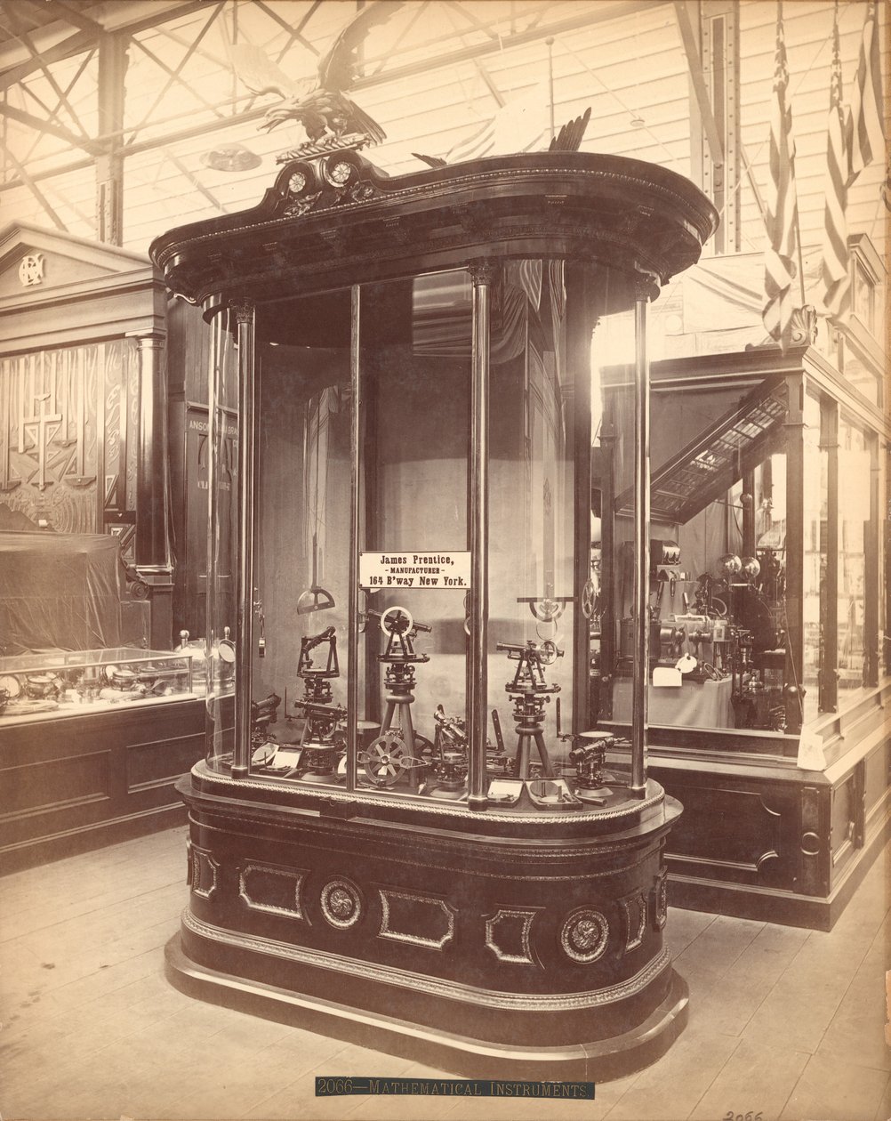 James Prentices Exhibit, Main Building, Centennial International Exhibition, Philadelphia, 1876 (albumin print) af American Photographer
