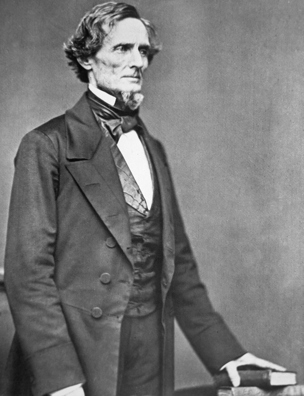 Jefferson Davis (1808-89) (s/h-billede) af American Photographer