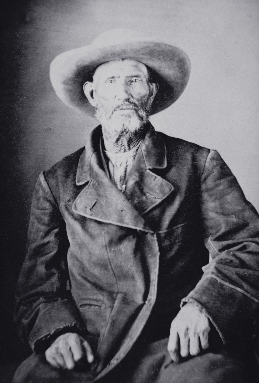 Jim Bridger (1804-81) (s/hvid foto) af American Photographer