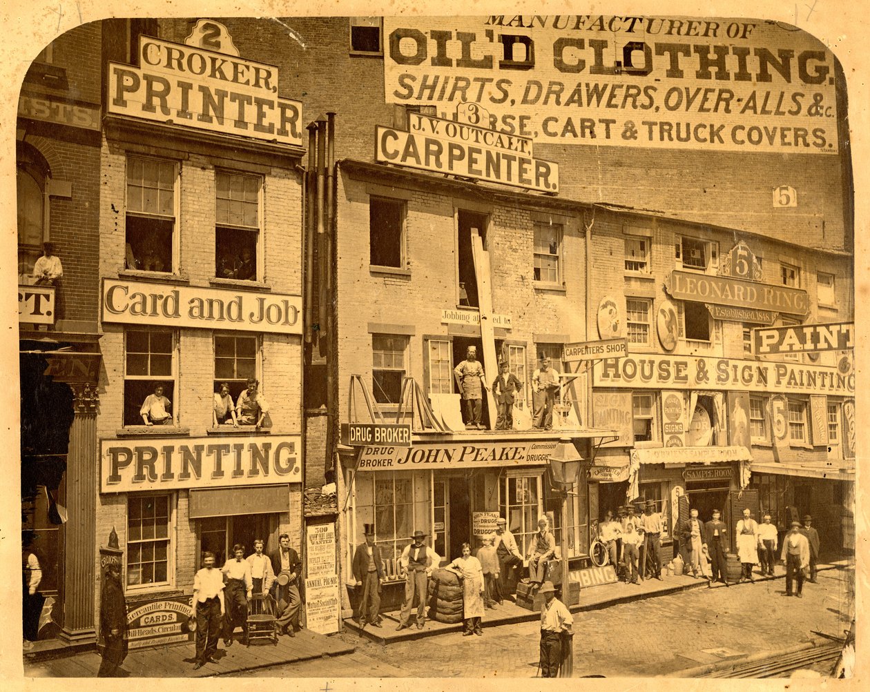 Lower Hudson Street, N.Y.C., 1865 (gelatinsølvtryk) af American Photographer