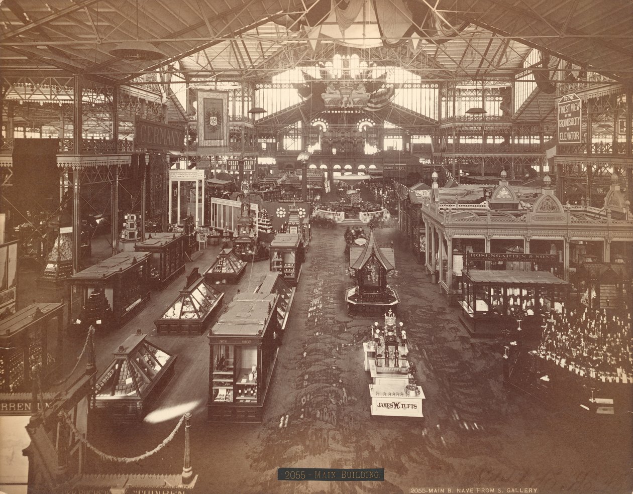 Hovedbygning, Centennial International Exhibition of 1876, Philadelphia (sølvalbumin-tryk) af American Photographer